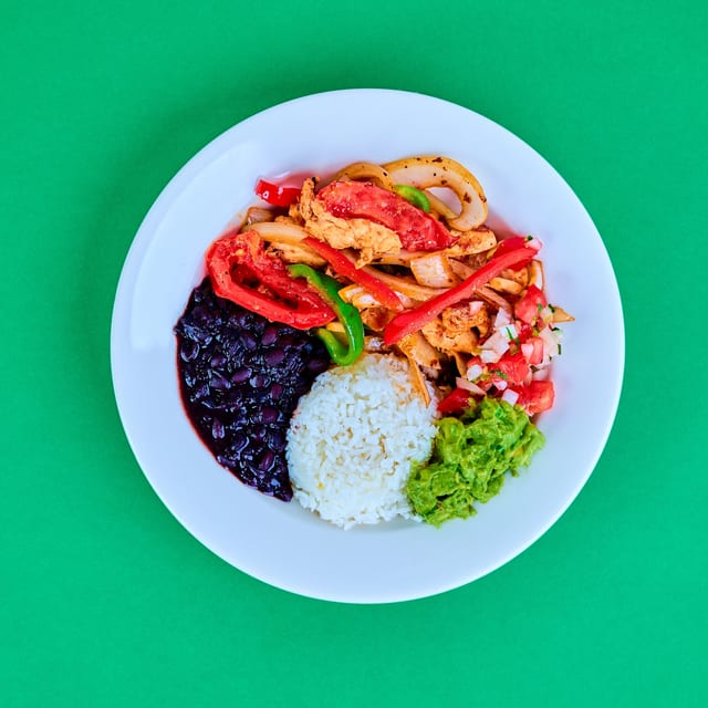 #16 Chicken or Steak Fajita Bowl.