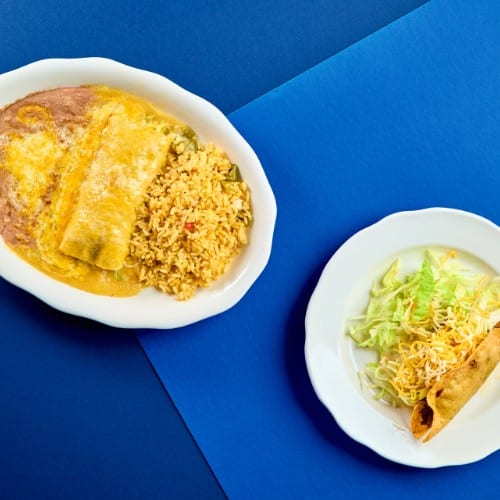 Enchilada and Taco Combo.