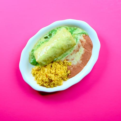 Pork Burrito Verde.