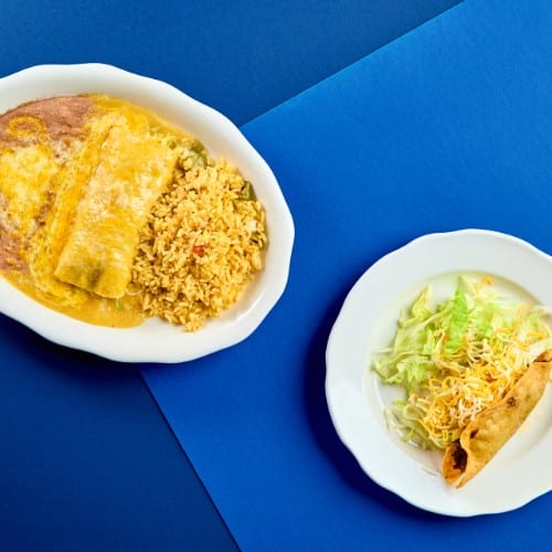Enchilada and Taco Combo.