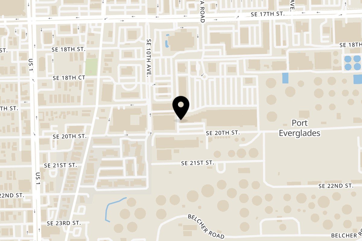 Map showing the location of La Bamba Mexican and Spanish Restaurant La Bamba Cordova 17th on 1901 Cordova Rd in Fort Lauderdale
